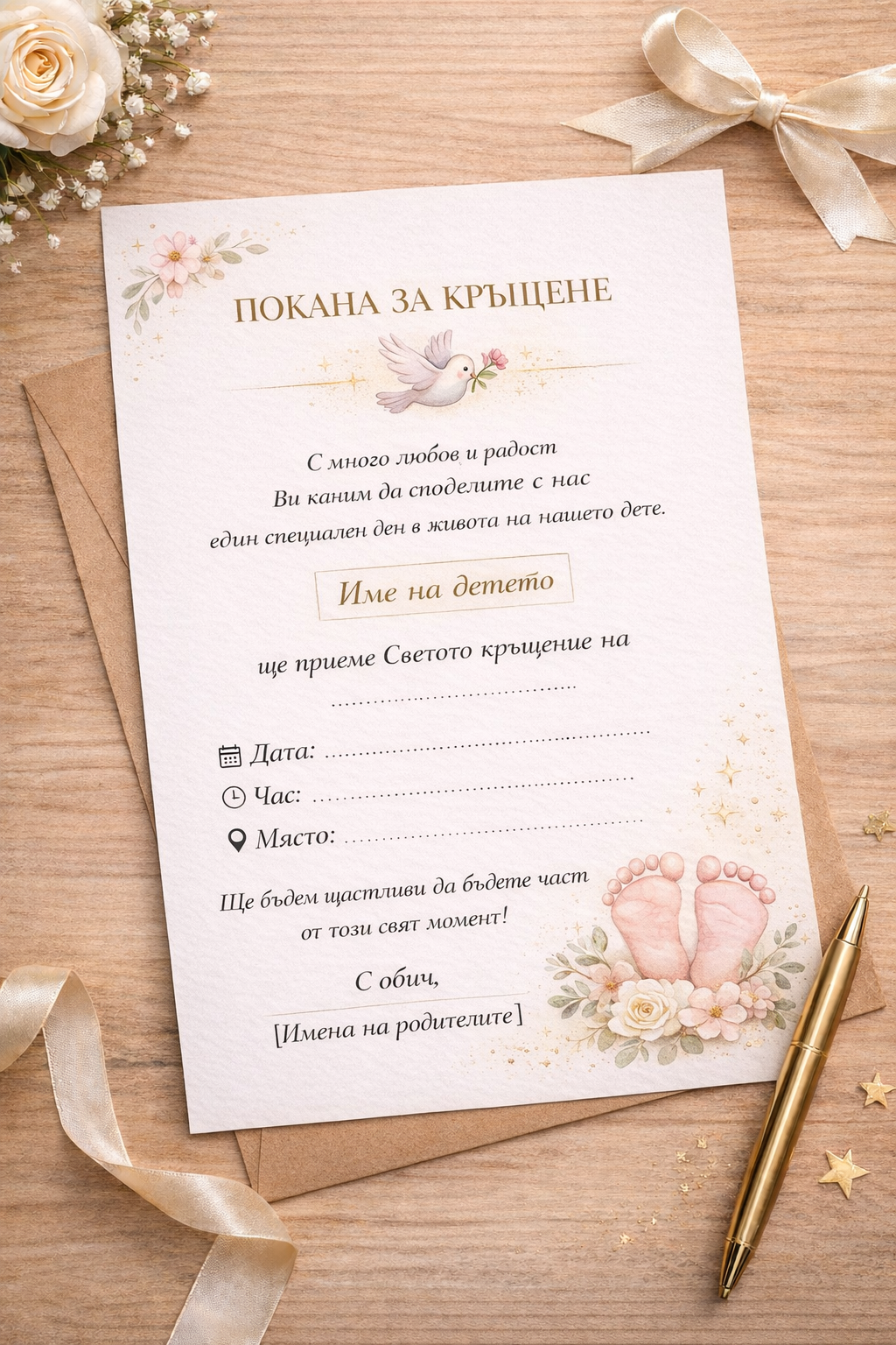 Покана за кръщене